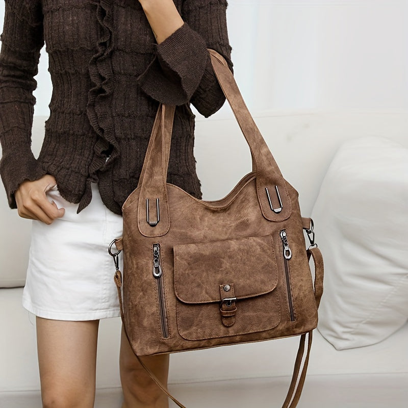 Retro Women's Single Shoulder Bag, Classic Vintage Casual Shoulder Handbag for Daily Wear